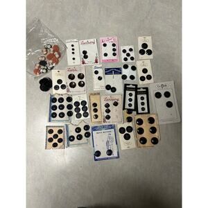 Vintage Buttons Assorted Sizes. Shapes, Colors, Styles and Brands